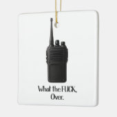 ウォーキー・トーキーのアイコンおもしろいの上のFu*k セラミックオーナメント (左)