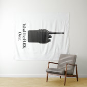 ウォーキー・トーキーのアイコンおもしろいの上のFu*k タペストリー (インサイチュ(横))