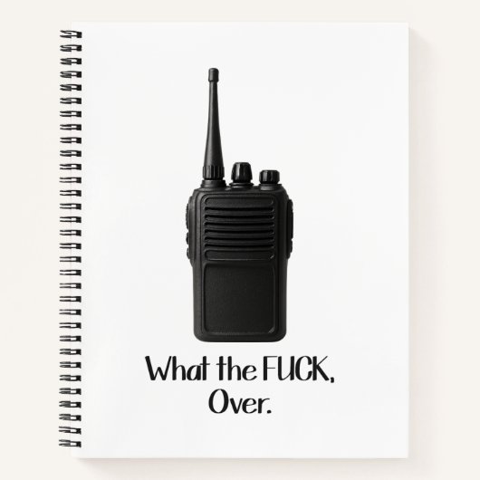 ウォーキー・トーキーのアイコンおもしろいの上のFu*k ノートブック (正面)