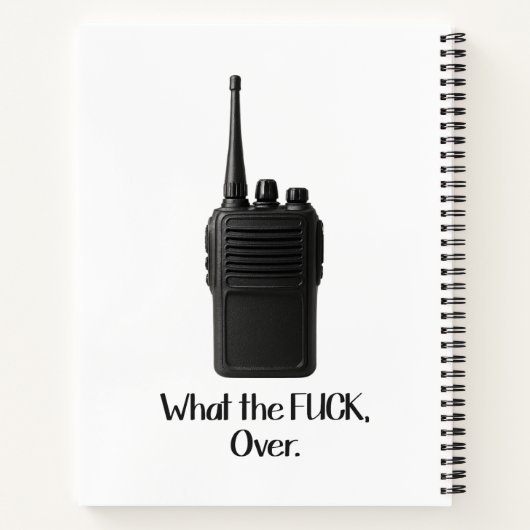 ウォーキー・トーキーのアイコンおもしろいの上のFu*k ノートブック (裏面)