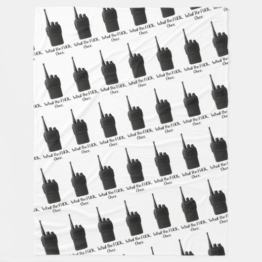 ウォーキー・トーキーのアイコンおもしろいの上のFu*k フリースブランケット (正面)