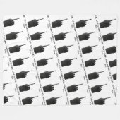 ウォーキー・トーキーのアイコンおもしろいの上のFu*k フリースブランケット (正面(横))