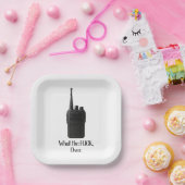 ウォーキー・トーキーのアイコンおもしろいの上のFu*k ペーパープレート (パーティー)