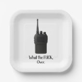 ウォーキー・トーキーのアイコンおもしろいの上のFu*k ペーパープレート (正面)