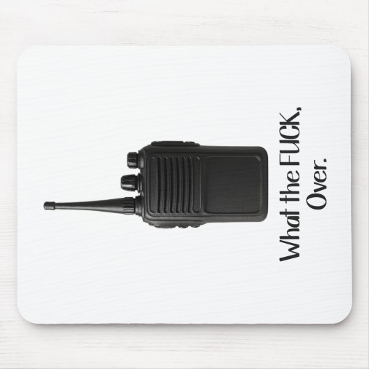 ウォーキー・トーキーのアイコンおもしろいの上のFu*k マウスパッド (正面)