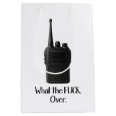 ウォーキー・トーキーのアイコンおもしろいの上のFu*k ミディアムペーパーバッグ (正面)
