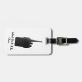 ウォーキー・トーキーのアイコンおもしろいの上のFu*k ラゲッジタグ (正面横)