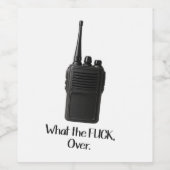 ウォーキー・トーキーのアイコンおもしろいの上のFu*k ワインラベル (シングルラベル)