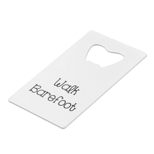 ウォークはだしの文字ことわざ クレジットカード栓抜き (正面アングル)