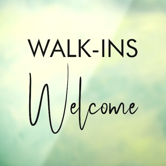 ウォークインウェルカムモダンヘアミニマルネイルサロン ウィンドウサイン (シート3)