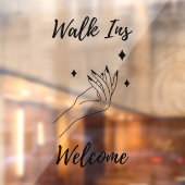 ウォークインズウェルカムネイルサロンブラック ウィンドウサイン (シート2)