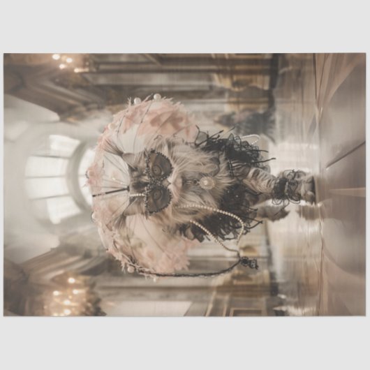 ウォークウェお洒落イ真珠レースのデカップキャット 薄葉紙 (正面)