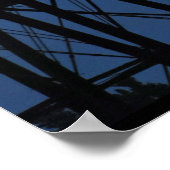 ウォークウェイ橋の下で月が昇る ポスター (角)