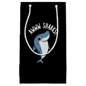 ウォークシャークおもしろい動物愛玩犬ダークBG スモールペーパーバッグ (正面)