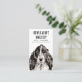 ウォークシーズウォーターの色ドッグウォーカー 名刺 (スタンド正面)