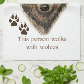 ウォークスウィズウルフ引用文 キッチンタオル (折り畳み)
