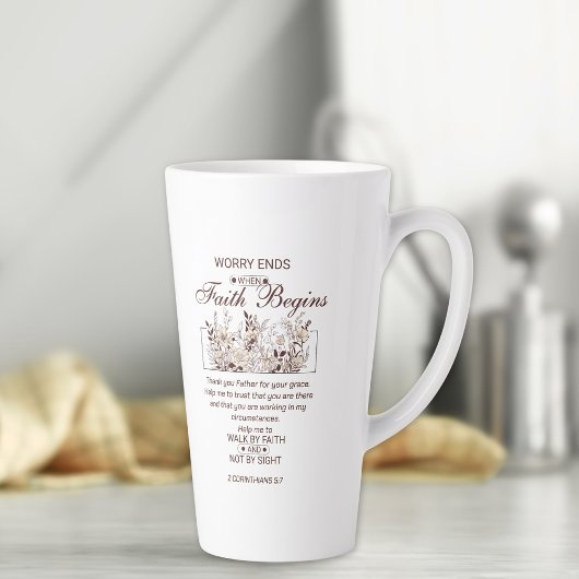 ウォークバイ信仰2コリントフローラ聖なる書物、 経典 カフェラテマグ