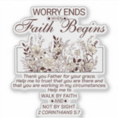 ウォークバイ信仰2コリント5フローラ聖なる書物、 経典 シール (正面)