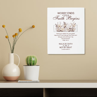 ウォークバイ信仰2コリント5フローラ聖なる書物、 経典 メタルプリント