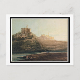 ウォークワース城,ノーサンバーランド, c.1798 (w/c, gou) ポストカード