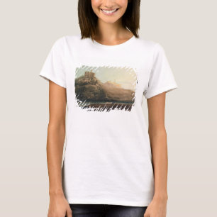 ウォークワース城,ノーサンバーランド, c.1798 (w/c, gou) tシャツ