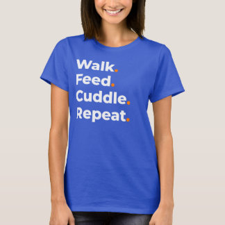 ウォーク フィード くっつく リピート ドッグラバーデザイン Tシャツ