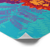 ウォークby信仰bohoシックフローラ聖なる書物、 経典アート ポスター (角)