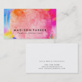 ウォーコンテンポラリートカラーのブラッ鮮やかシュ 名刺 (正面/裏面)