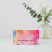 ウォーコンテンポラリートカラーのブラッ鮮やかシュ 名刺 (スタンド正面)