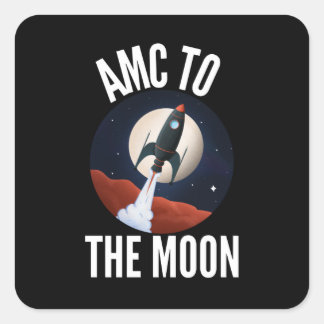 ウォーストリートベットAMC - Amc To The Moon スクエアシール