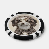 ウォースペインのドッグ絵画 – かわいいオリジナルドッグアート ポーカーチップ (シングル)