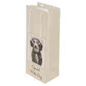 ウォースペインのドッグ絵画 – かわいいオリジナルドッグアート ワインギフトバッグ (正面アングル)