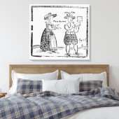 ウォーズに行く、パンプレットショーウィからイラストレーション キャンバスプリント (インサイチュ (寝室))