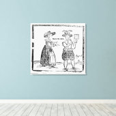 ウォーズに行く、パンプレットショーウィからイラストレーション キャンバスプリント (インサイチュ (ウッドフロア))