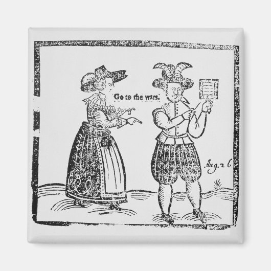 ウォーズに行く、パンプレットショーウィからイラストレーション マグネット (正面)