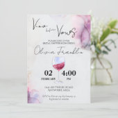 ウォーズ前の水彩画ブライダルシャワー 招待状 (スタンド正面)