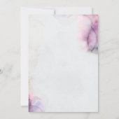 ウォーズ前の水彩画ブライダルシャワー 招待状 (裏面)