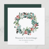 ウォータエレガントーカラーウィンターベリーグリーンリース シーズンカード (正面/裏面)