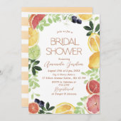 ウォータエレガントーカラーシトラスブライダルシャワー 招待状 (正面/裏面)