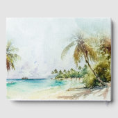 ウォータエレガントーカラーパームツリービーチブライダルシャワー ゲストブック (裏面)