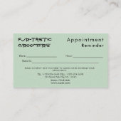 ウォータカラーおもしろい犬トリマーズブティックブルー 予約カード (裏面)