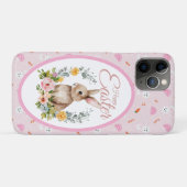 ウォータカラーのうさぎと花のリース イースター Case-Mate iPhoneケース (裏面(横))