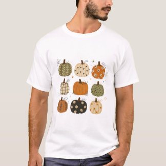 ウォータカラーのかぼちゃの秋の収穫 Tシャツ