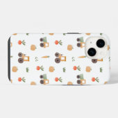 ウォータカラーのかわいい農園のデザイン iPhoneケース (裏面横)