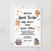 ウォータカラーのハロウィンベイビーシャワー 招待状 (正面)