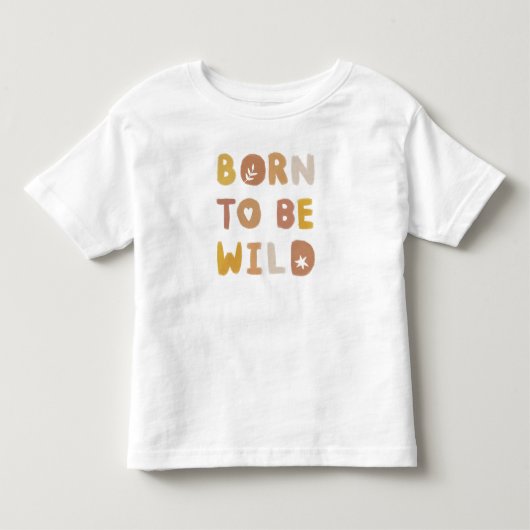 ウォータカラーのワイルドな誕生  トドラーTシャツ (正面)
