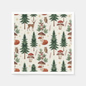ウォータカラーの森の動物たち スタンダードカクテルナプキン (正面)