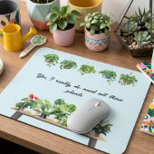 ウォータカラーの植物愛好家のためのおもしろデザインの観葉植物グッズ マウスパッド