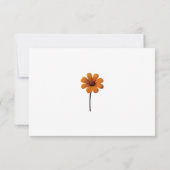 ウォータカラーはっきりしたフローラピーチ&オレンジデザイン サンキューカード (裏面)