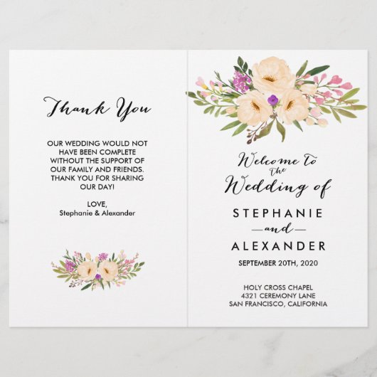 ウォータカラーアイボリーブーケアネモネス (正面)